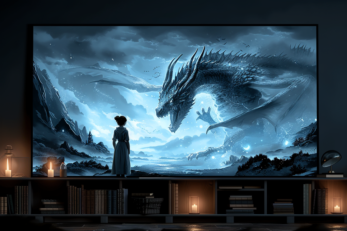 Girl Dragon Poster Artwork Fantasy