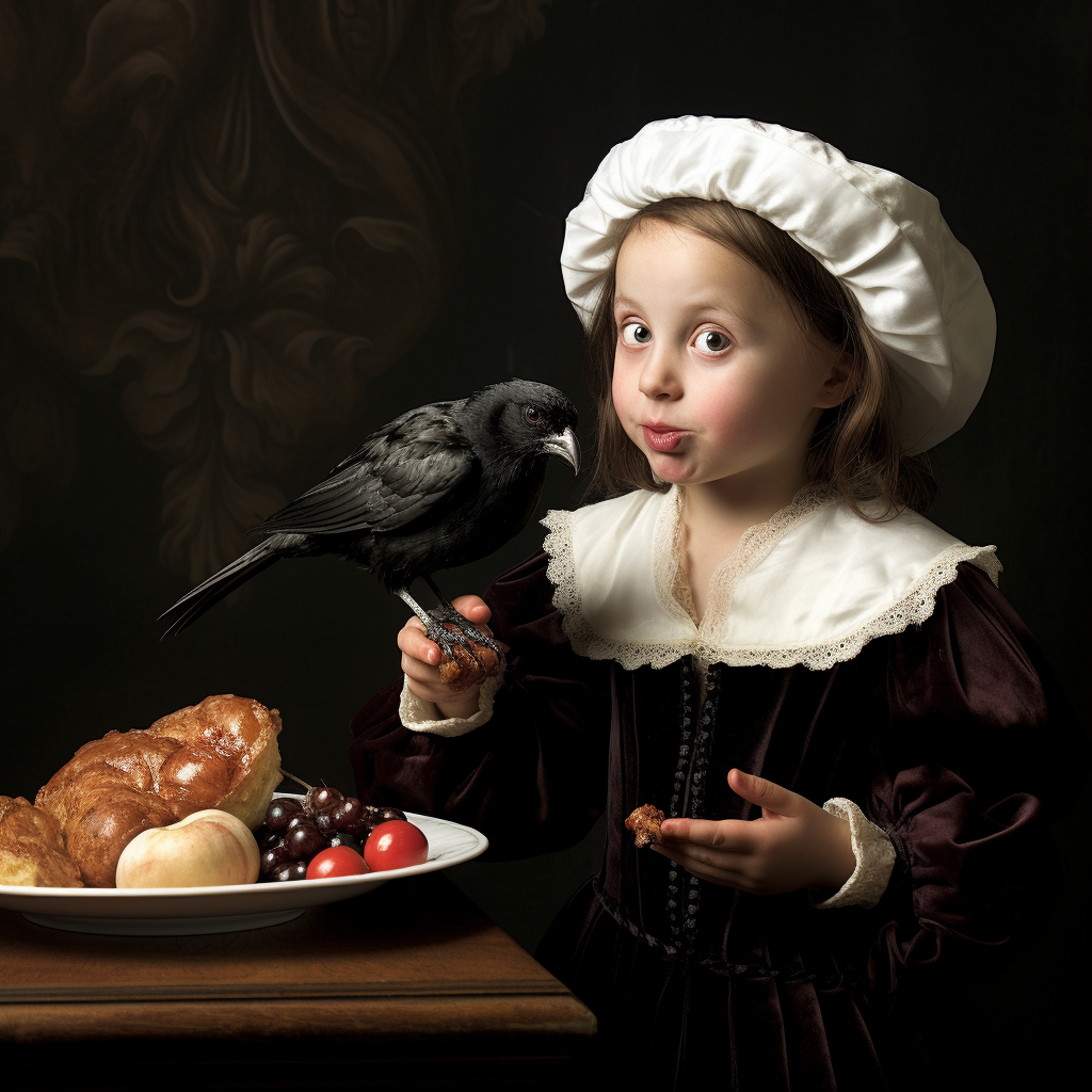 Little girl enjoying chicken meal