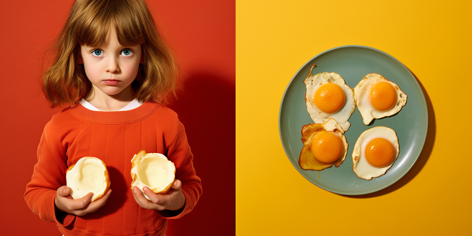 5-year-old girl with omelette hair