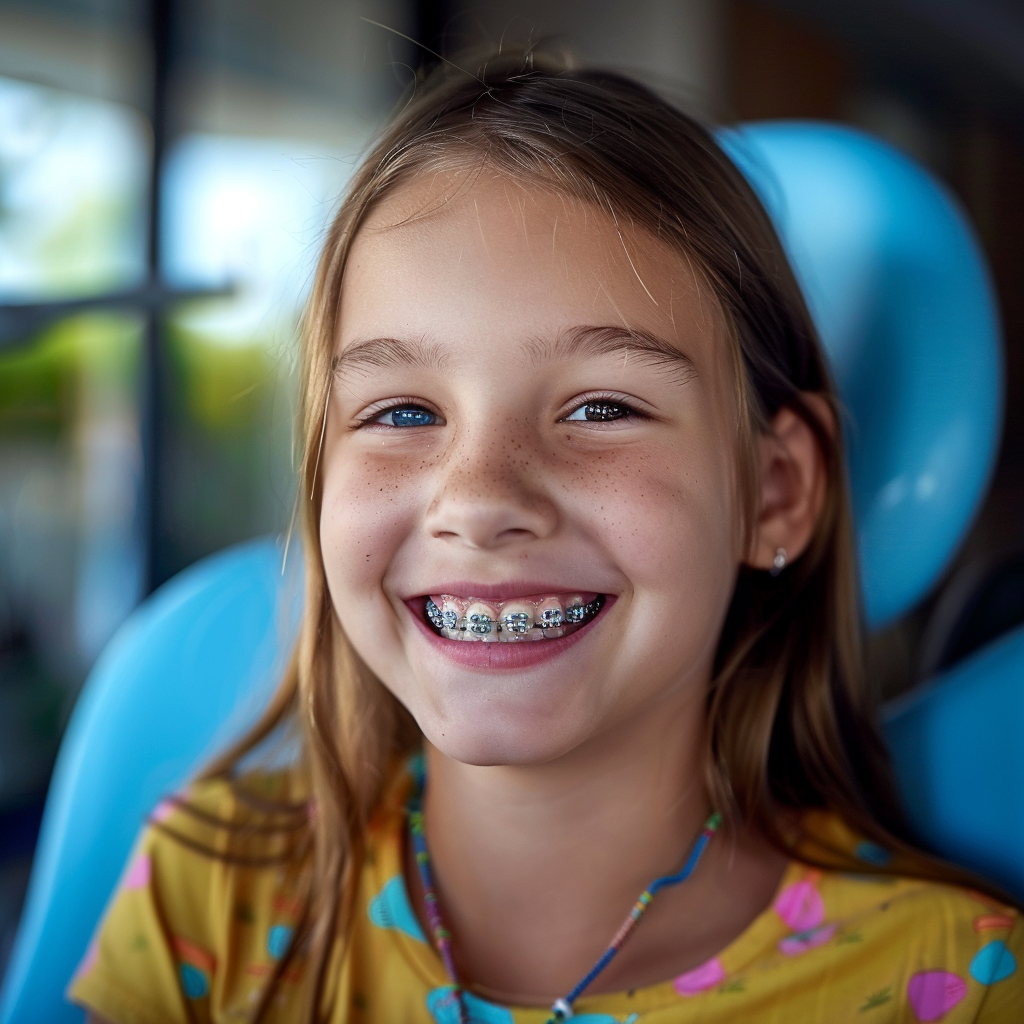 Child with Dental Braces Laughing