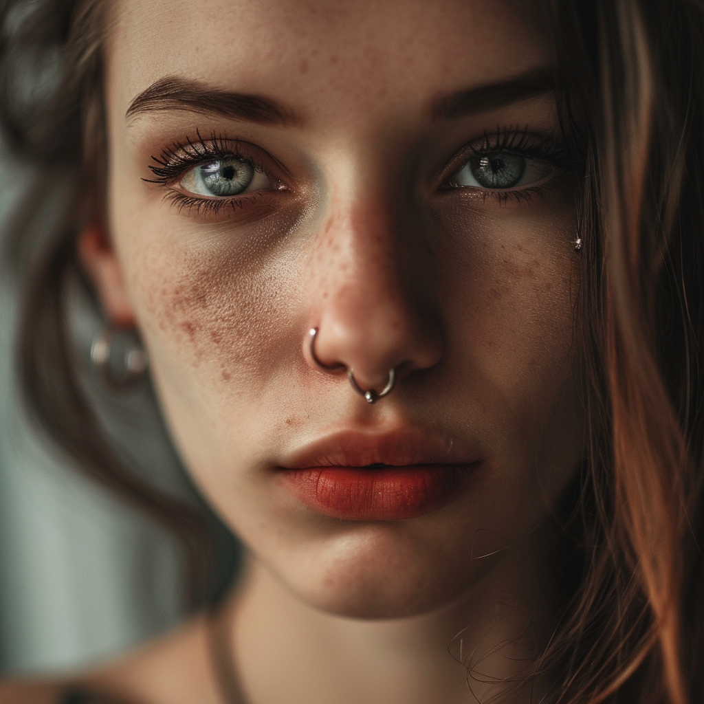 Girl with Lip Piercing