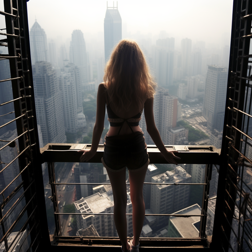 girl on tall building wong kar wai film