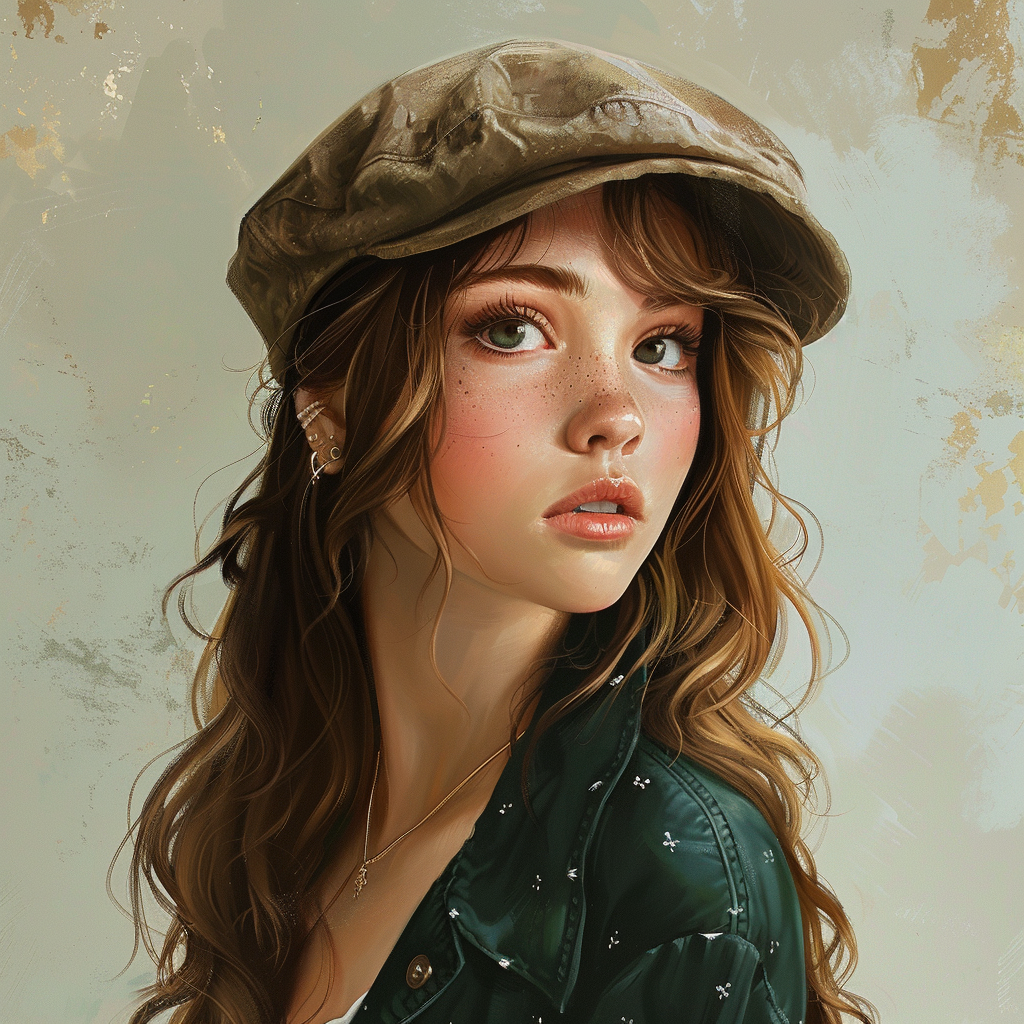 girl with brown hair wearing cap