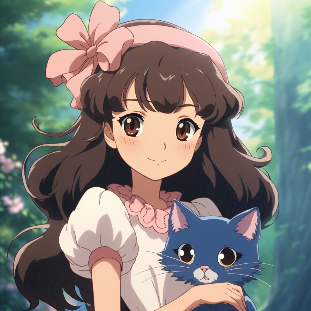 Cute girl Pokémon trainer with cat ears