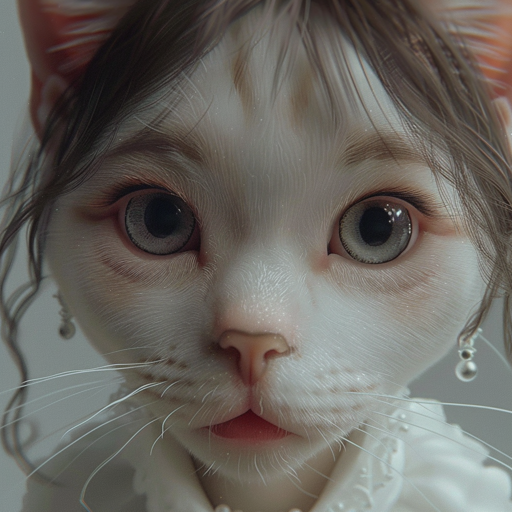 Girl resembling a cat