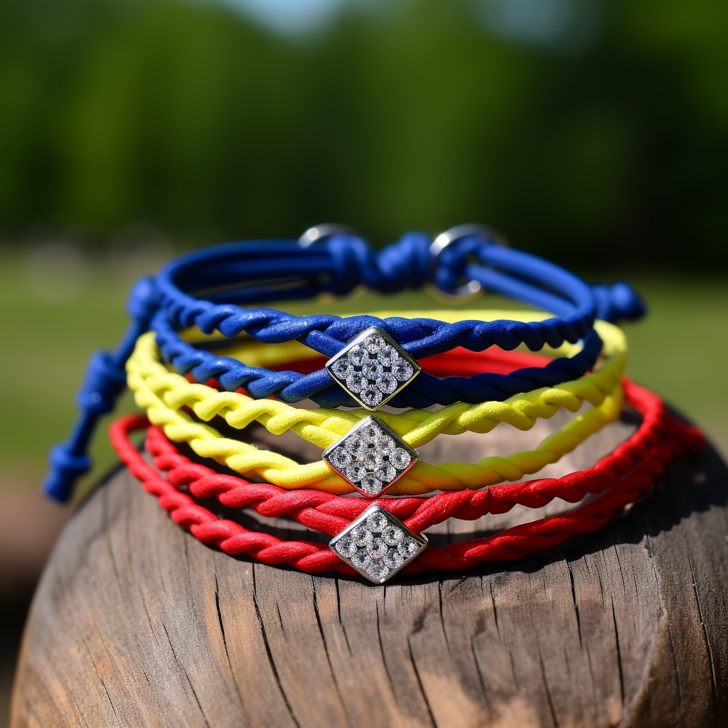 Woven bracelets with real white diamonds