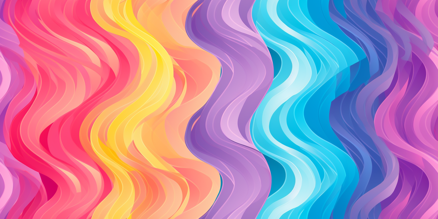Girly swirly patterns in CMYK colors