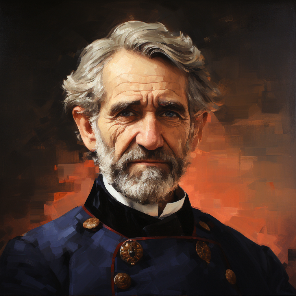 Highly detailed oil portrait of Giuseppe Verdi