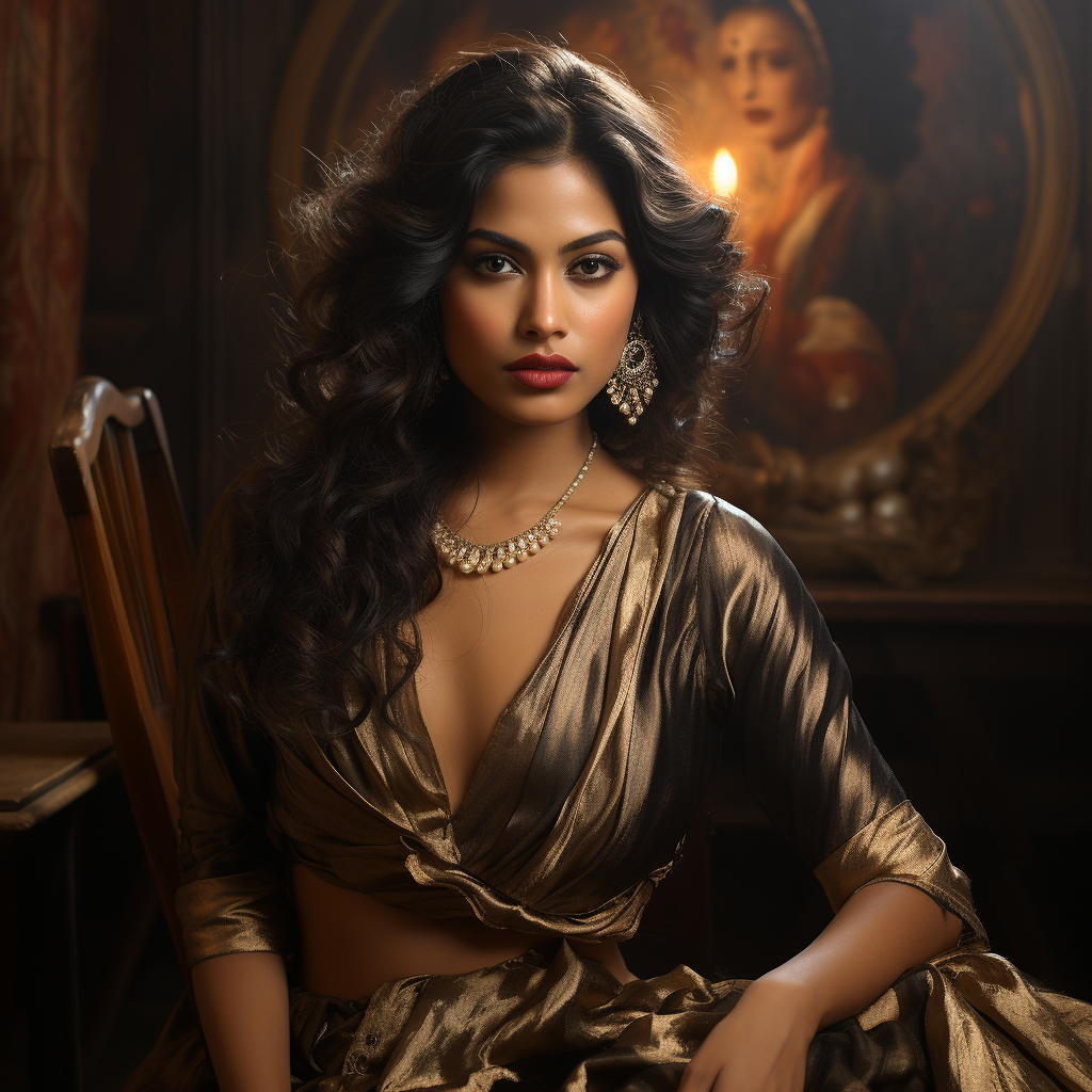 Glamorous Indian woman in portrait