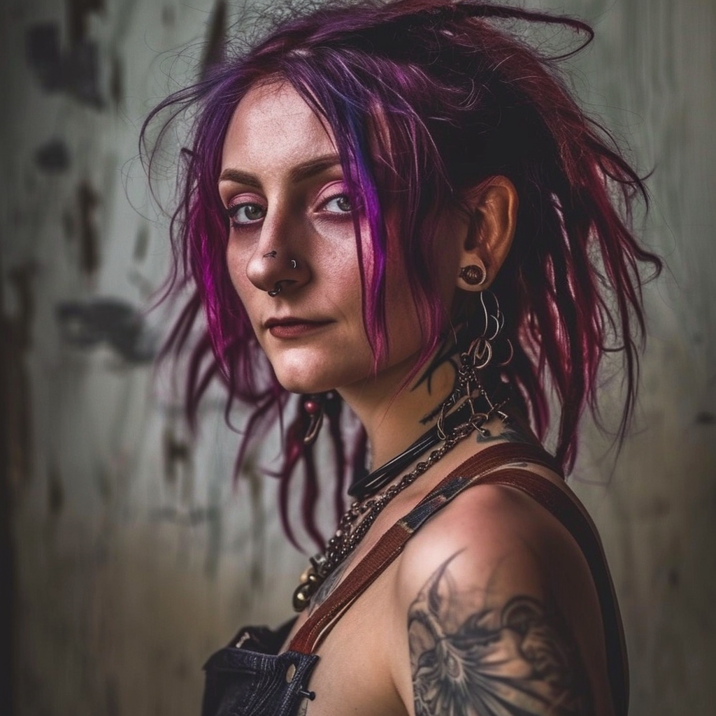 Stunning Hairpunk Instagram Model with Glamour Shot