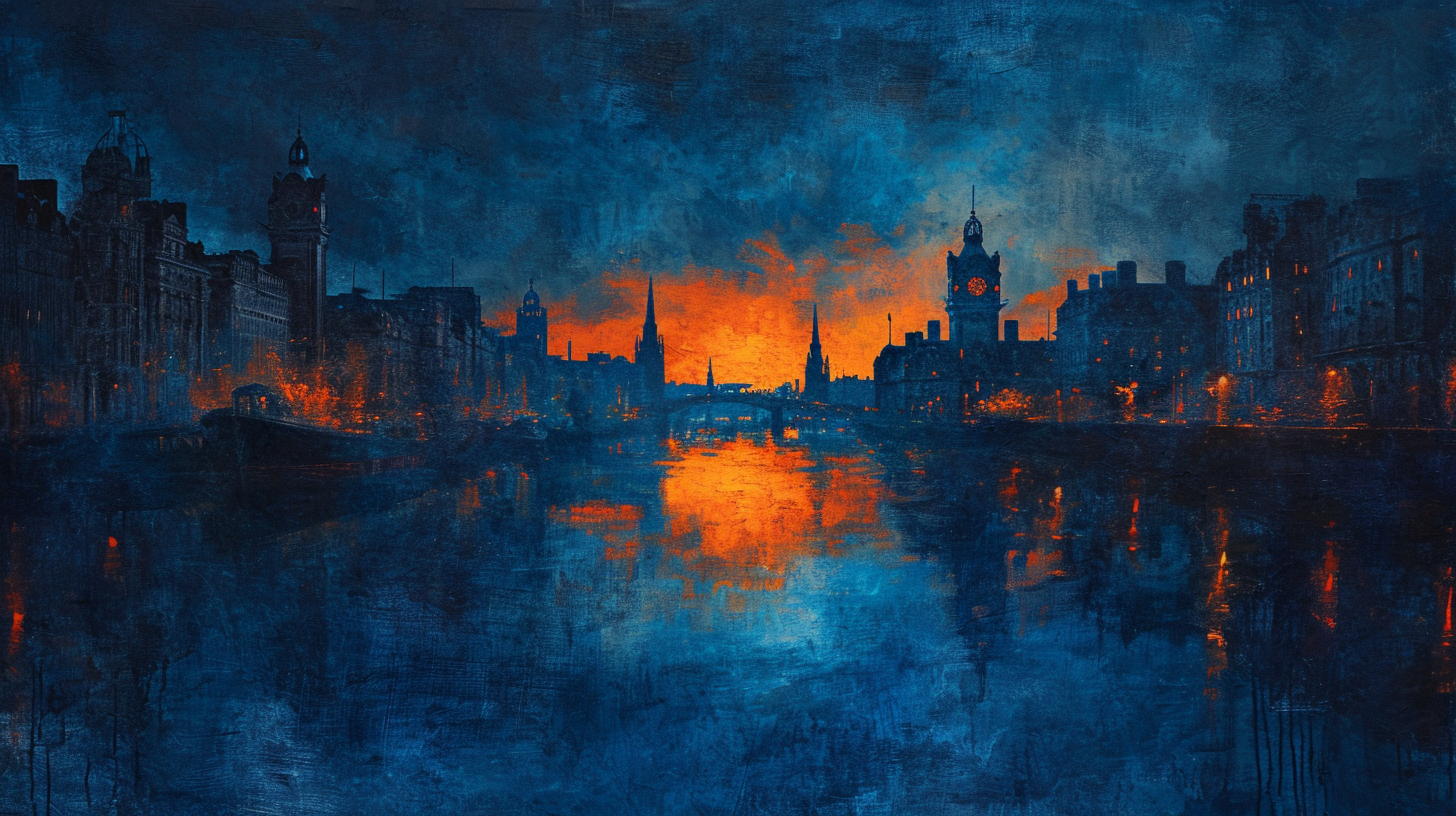 Glasgow Cinematic Scene Painting Image