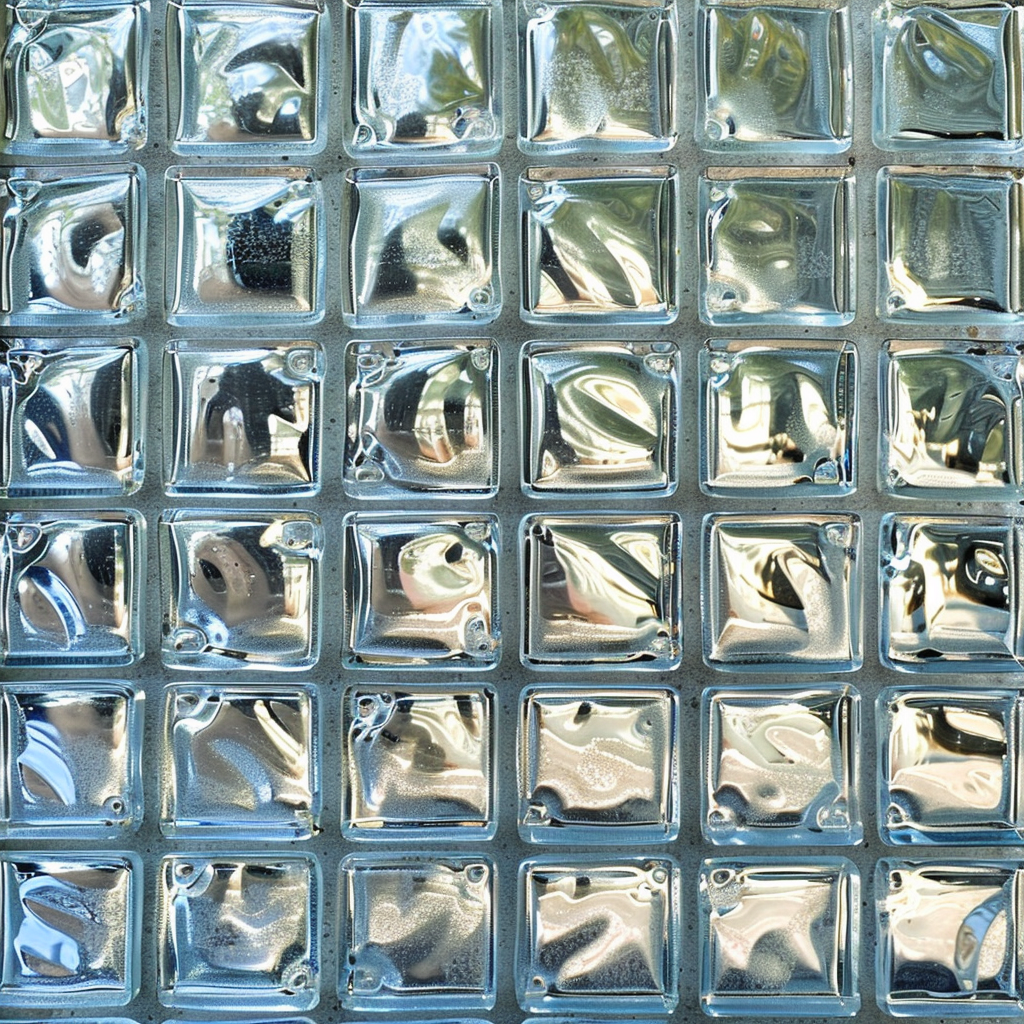 Urban glass brick wall abstract