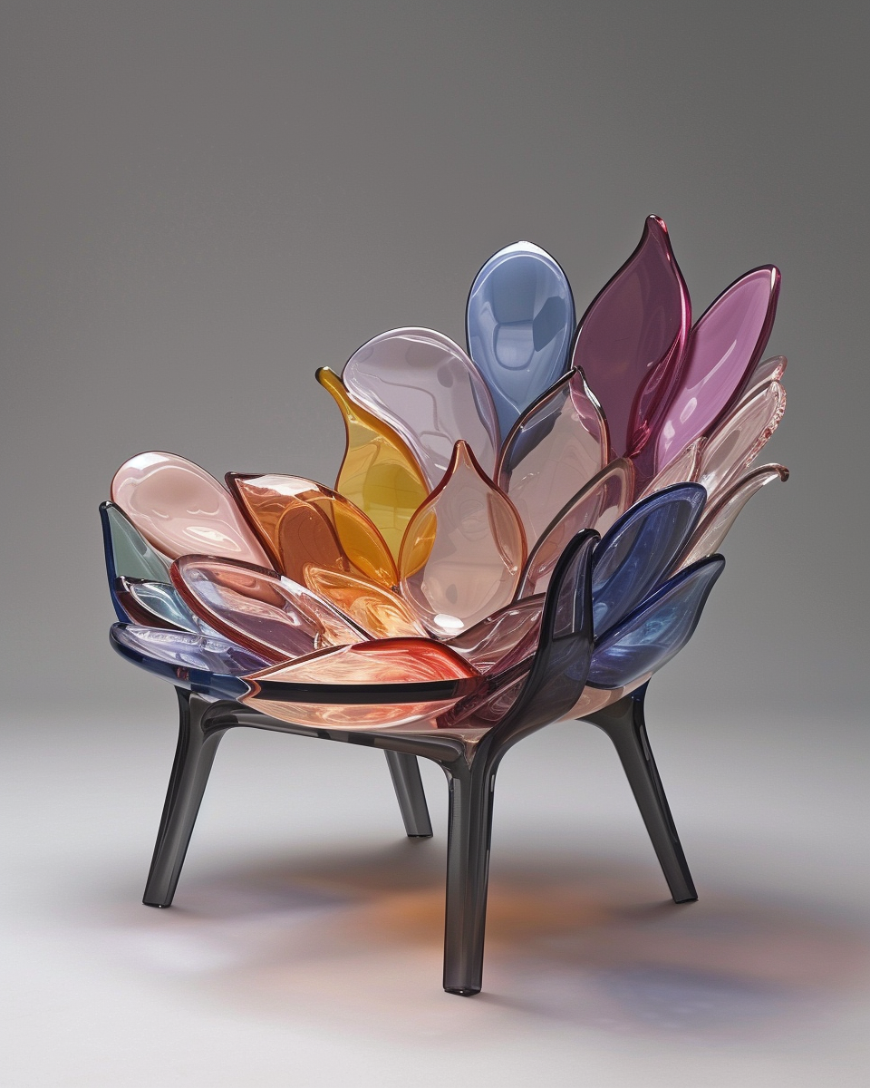 Glass Flower Chair Design