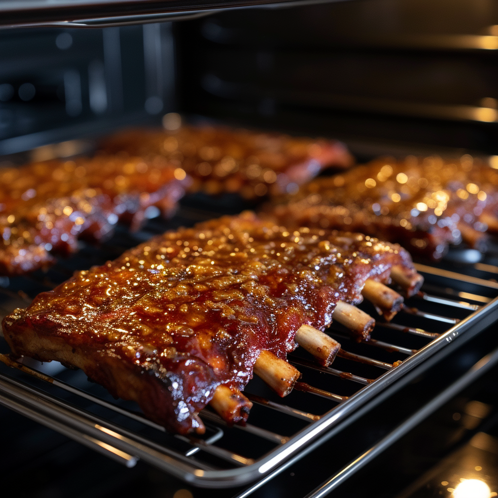 Glazed Ribs in Modern Kitchen