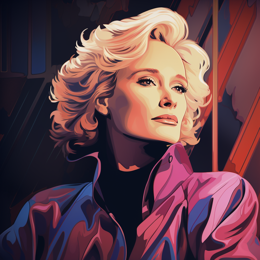 Glenn Close as Alex Forrest in Line Art Blend