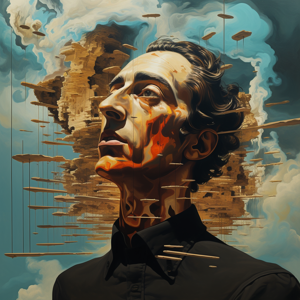 Glitch art inspired by Dali's Matrice