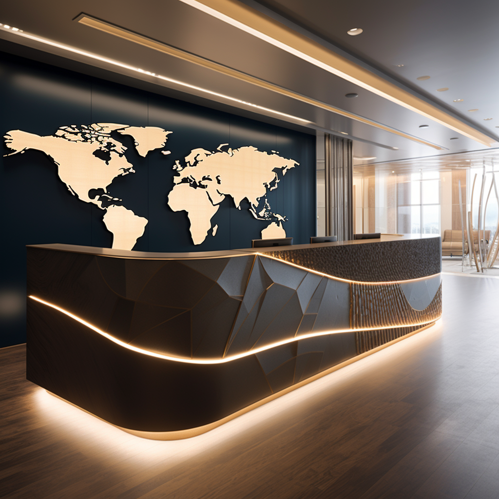 Reception Desk at Global Multinational Company