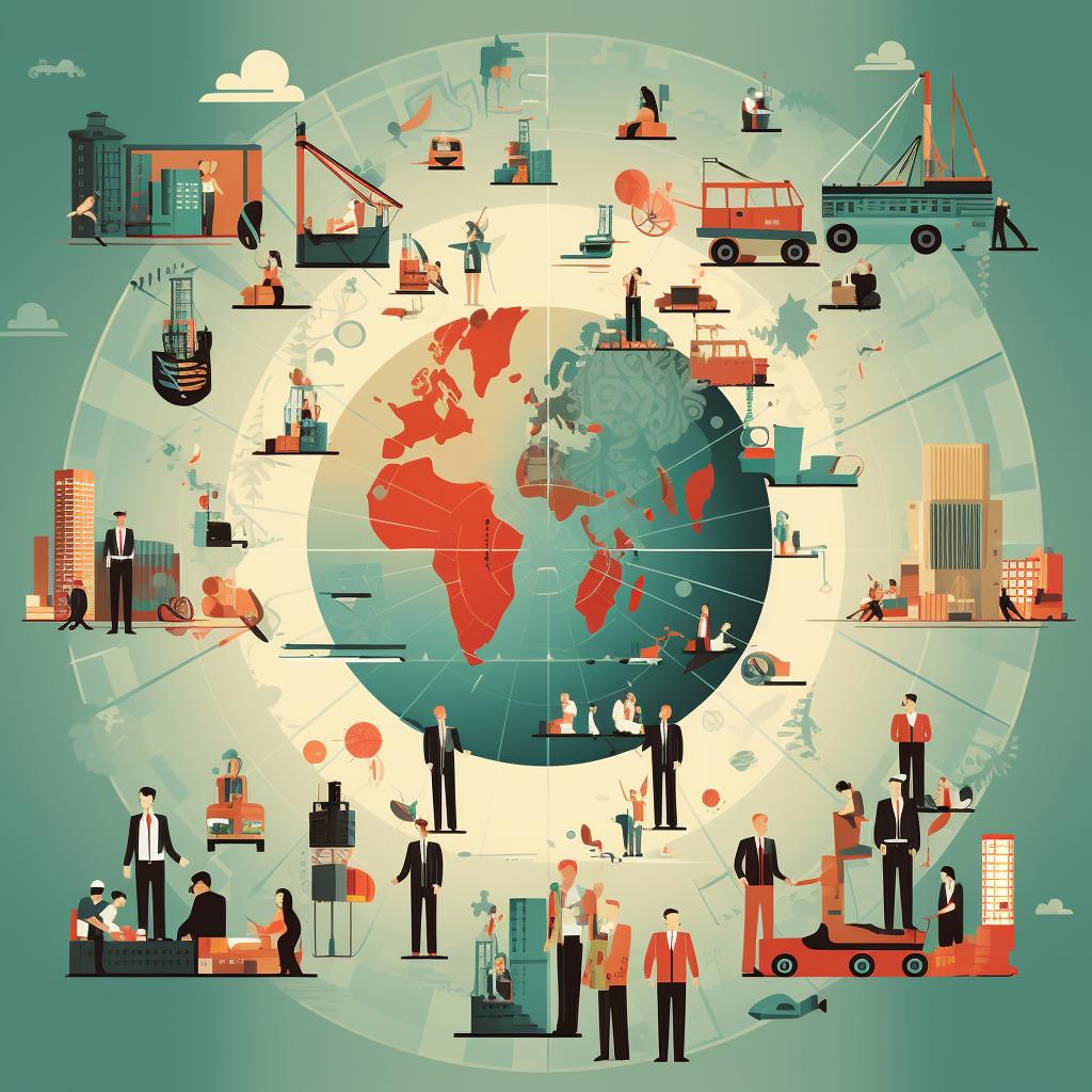 Globalization Pictogram - World Trade Growth