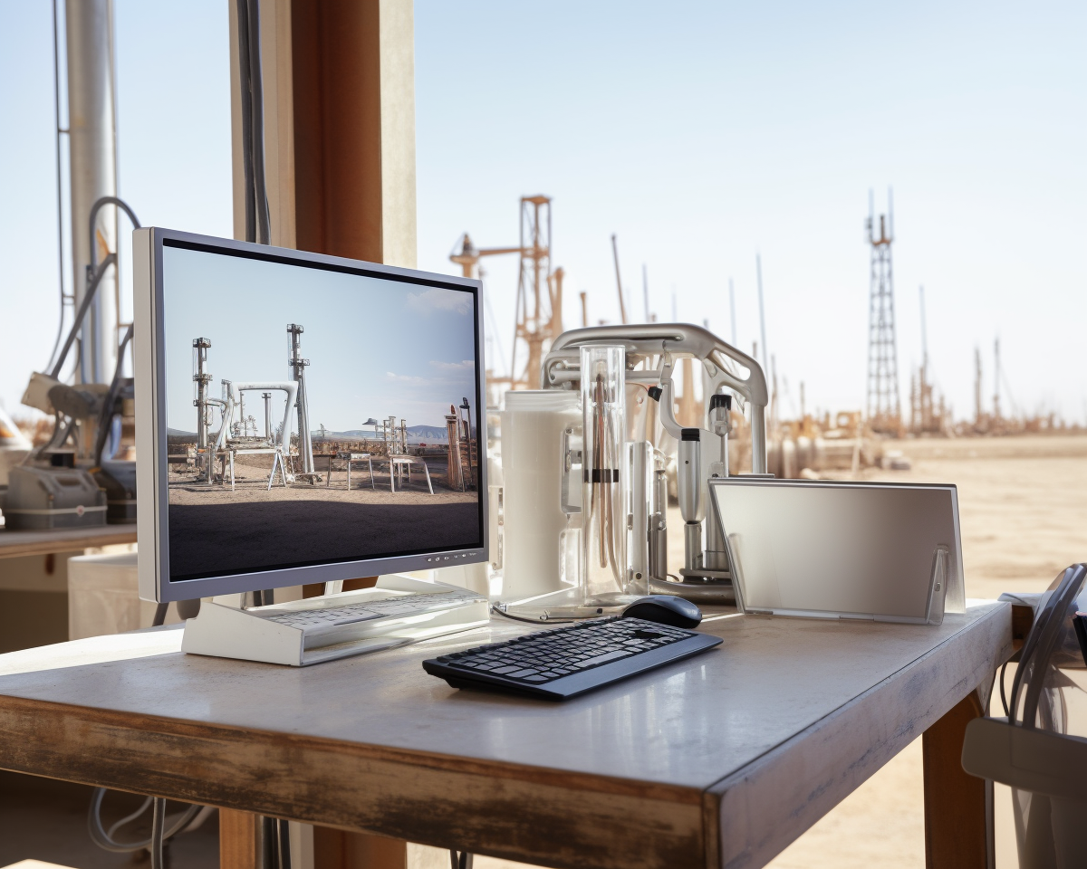 Blank iMac Monitor on Gloss Desk