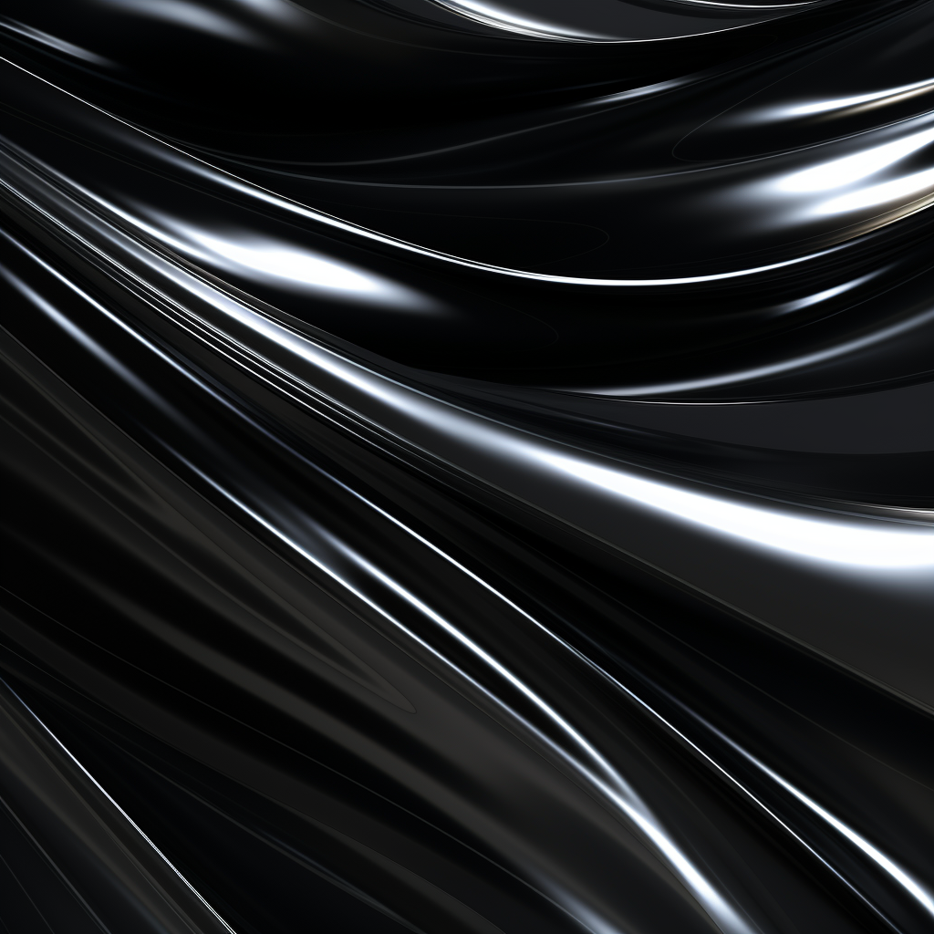 Stylish glossy black background with matte silver streaks