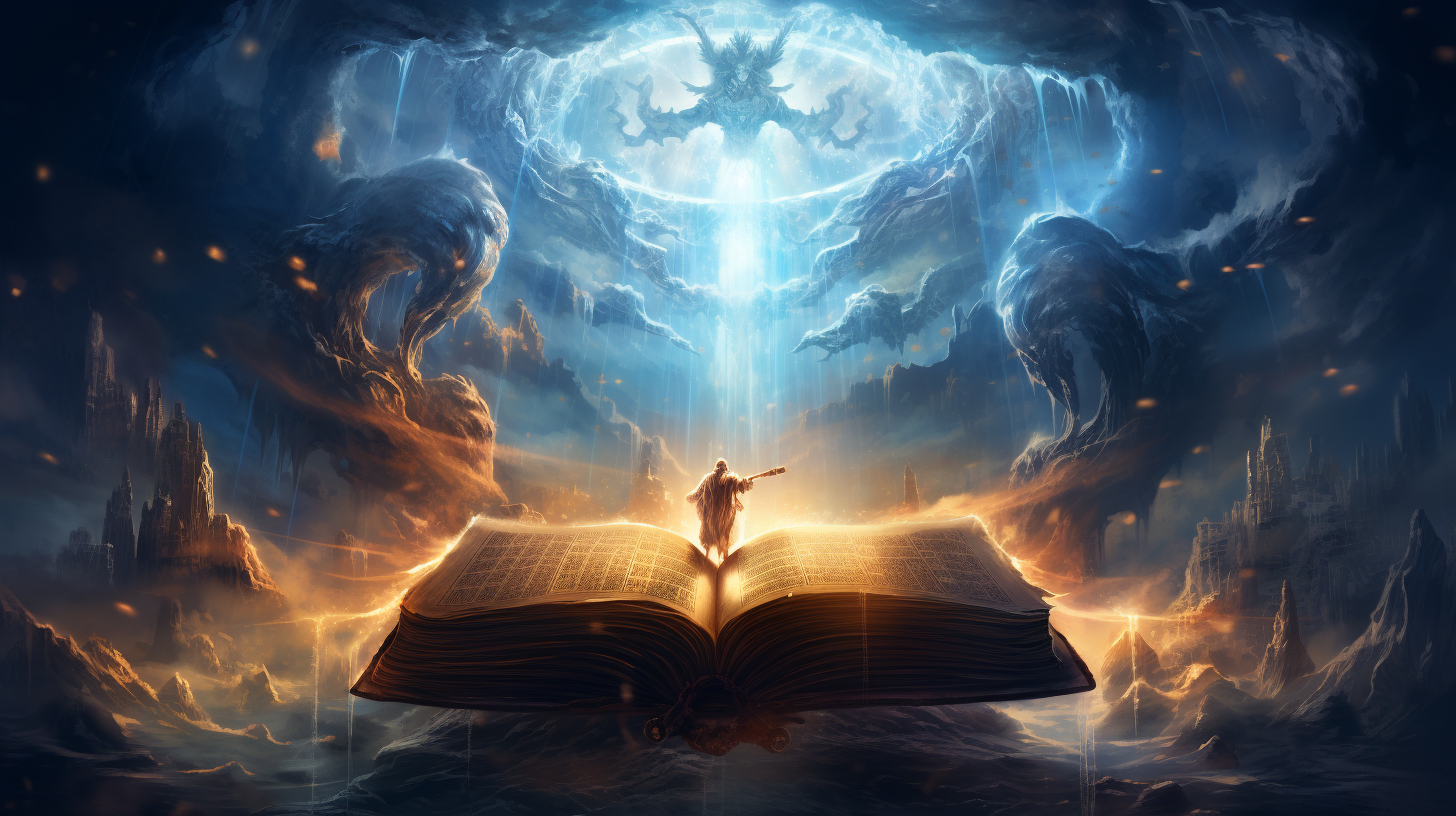 Glowing Bible - Fantasy Art Mythology