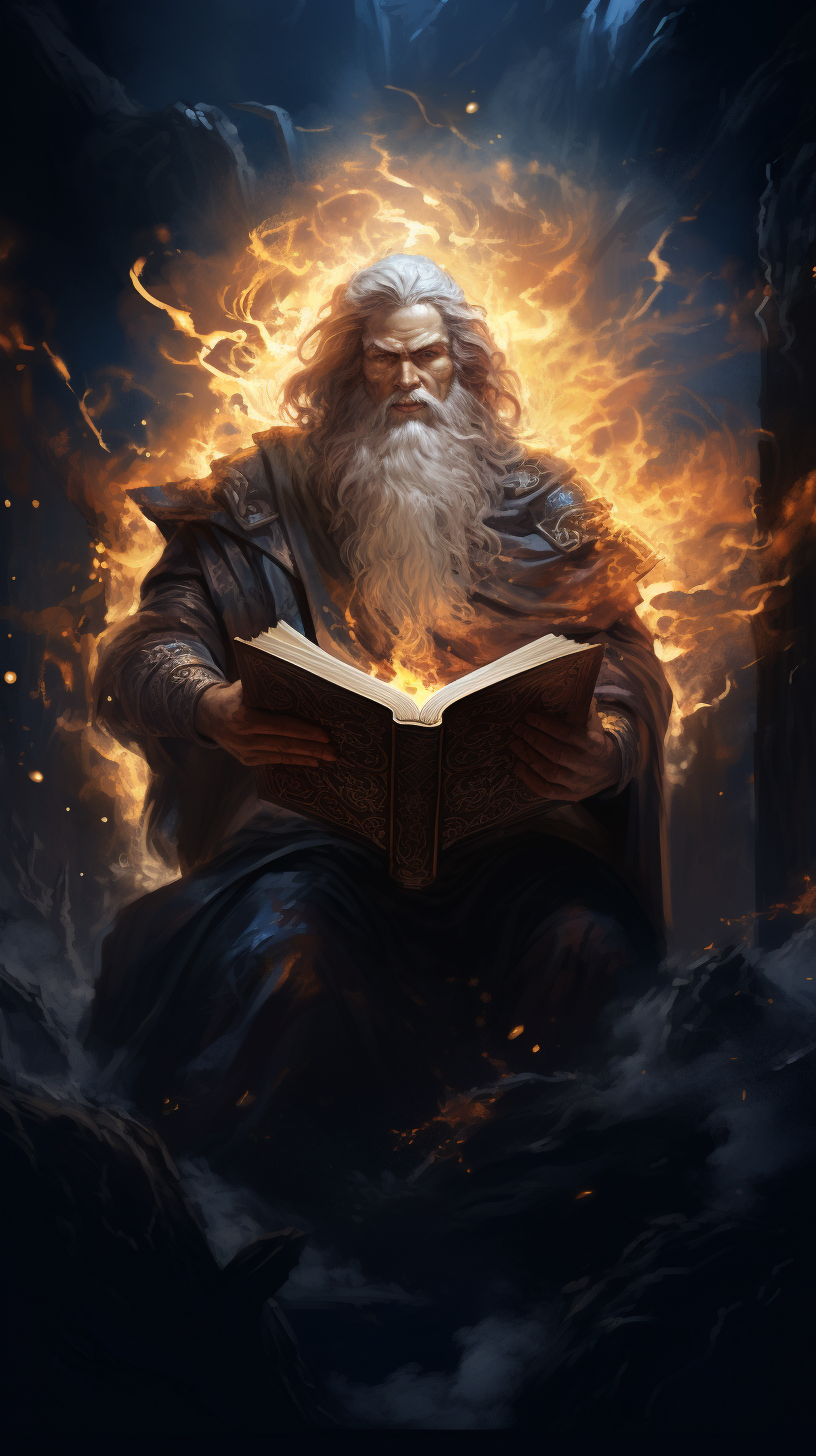 Glowing Bible in Fantasy Mythology