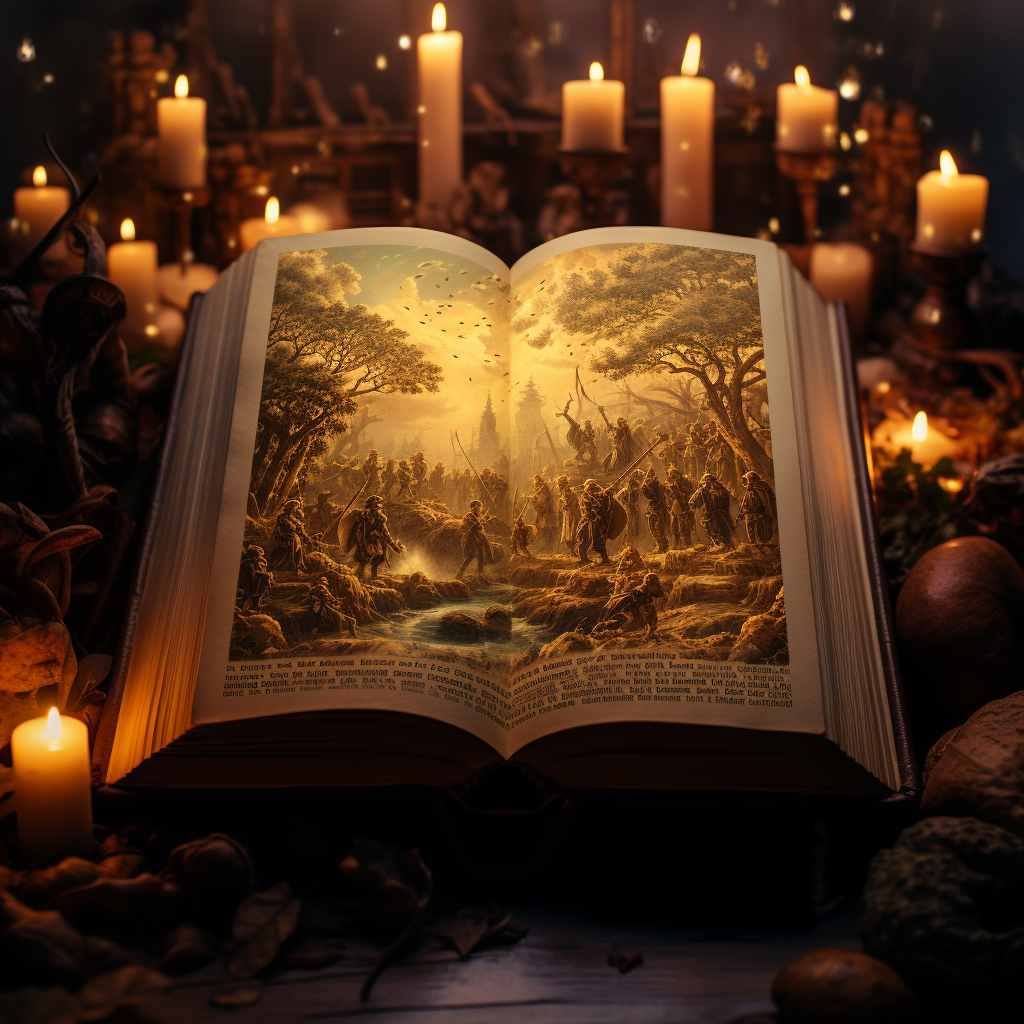 Glowing Bible in Lord of the Rings Fantasy Art