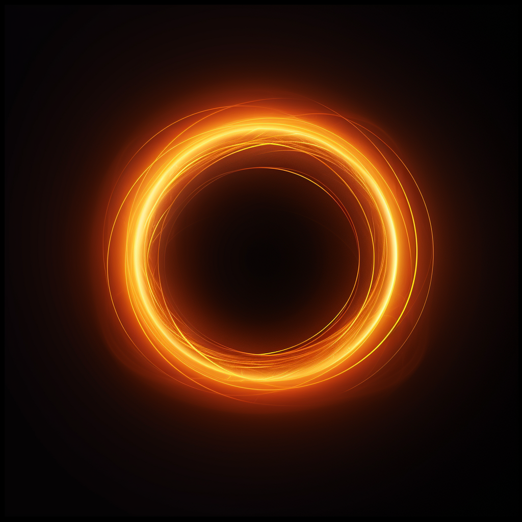 Glowing Circle on Orange Background