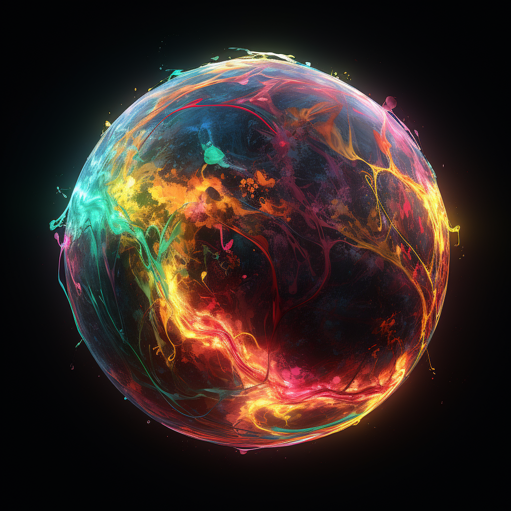 Glowing Colorful Planet Image