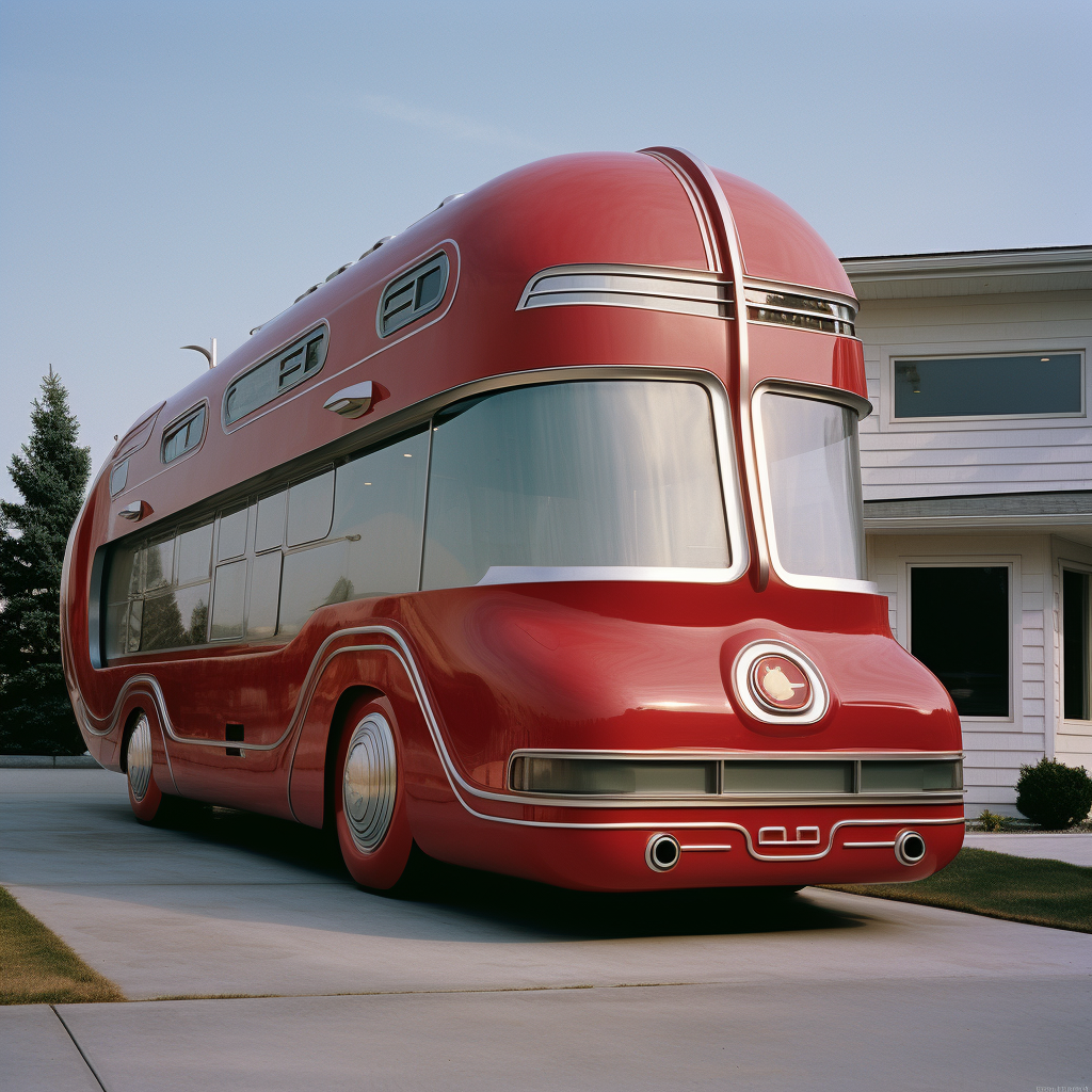 GM Futurliner with  House of Robot  painted on side