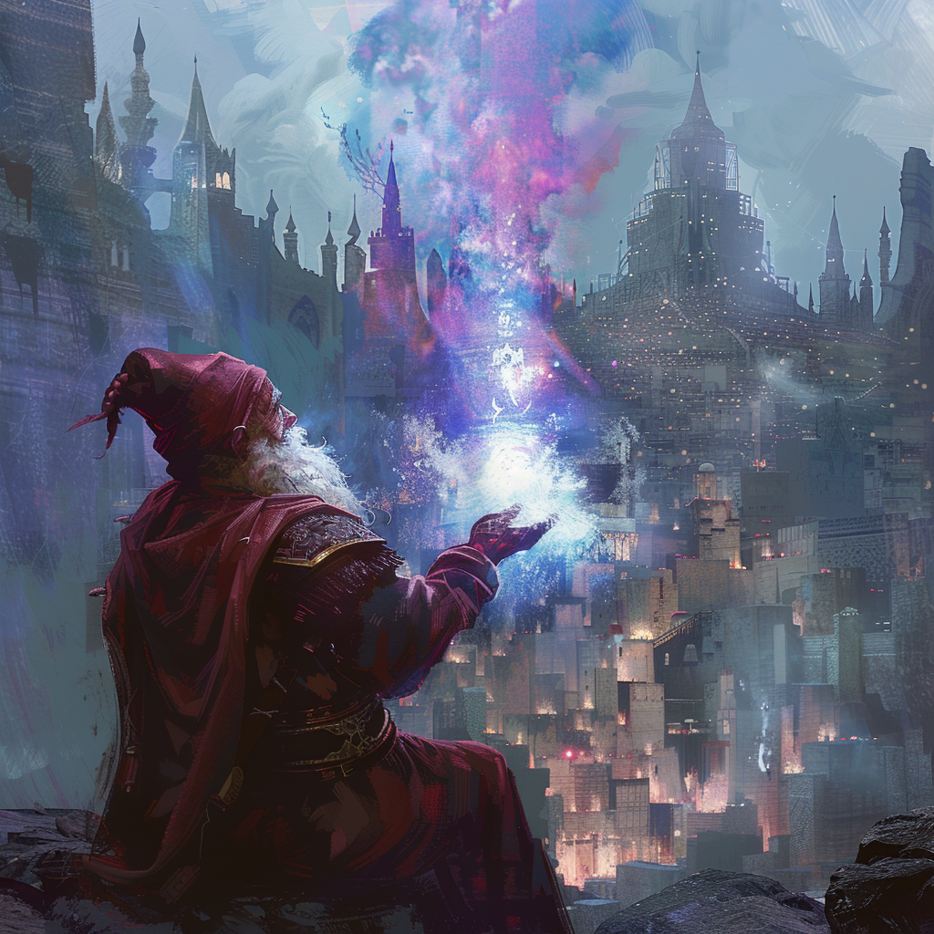 Gnome mage casting magic energy