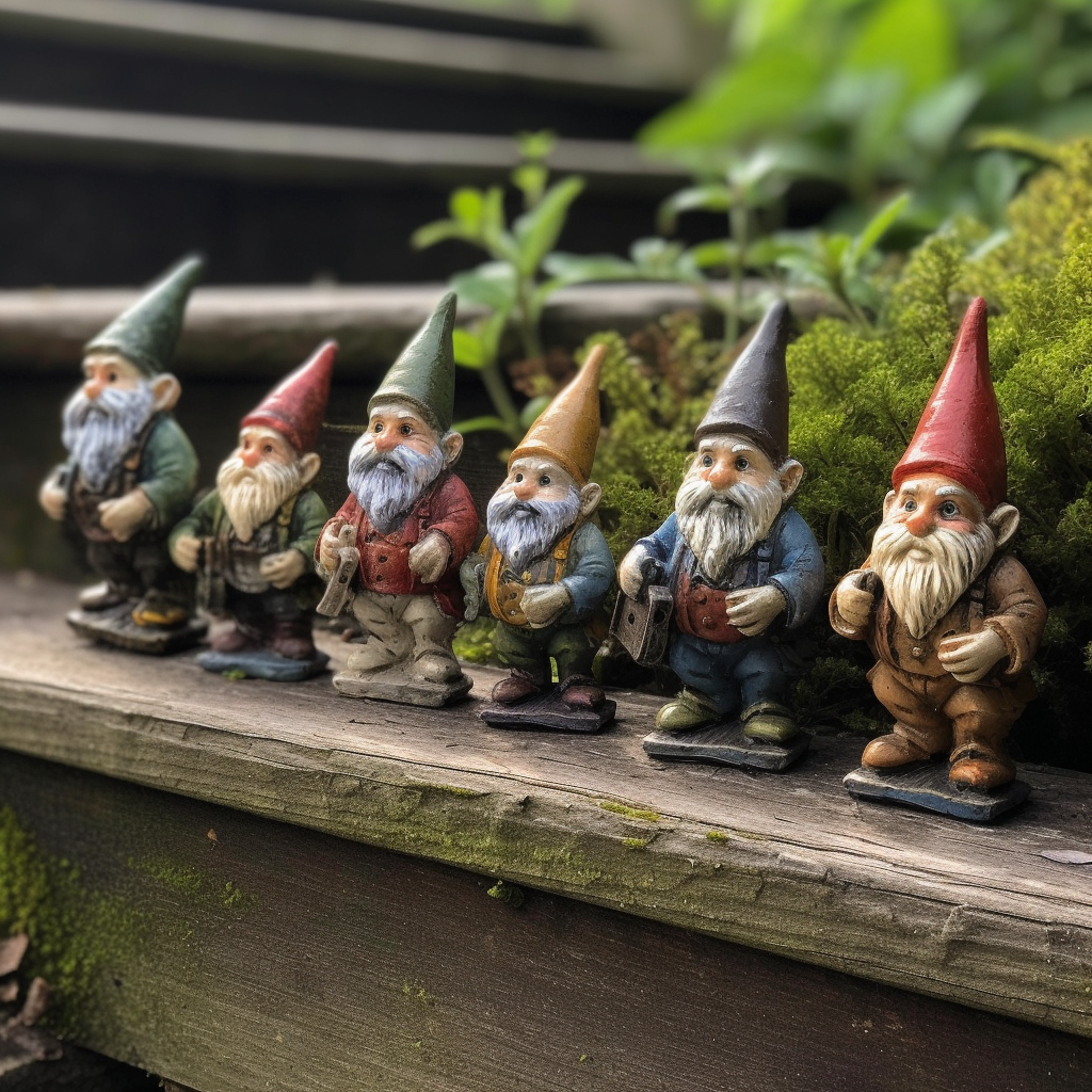 Gnomes getting ready for the competition