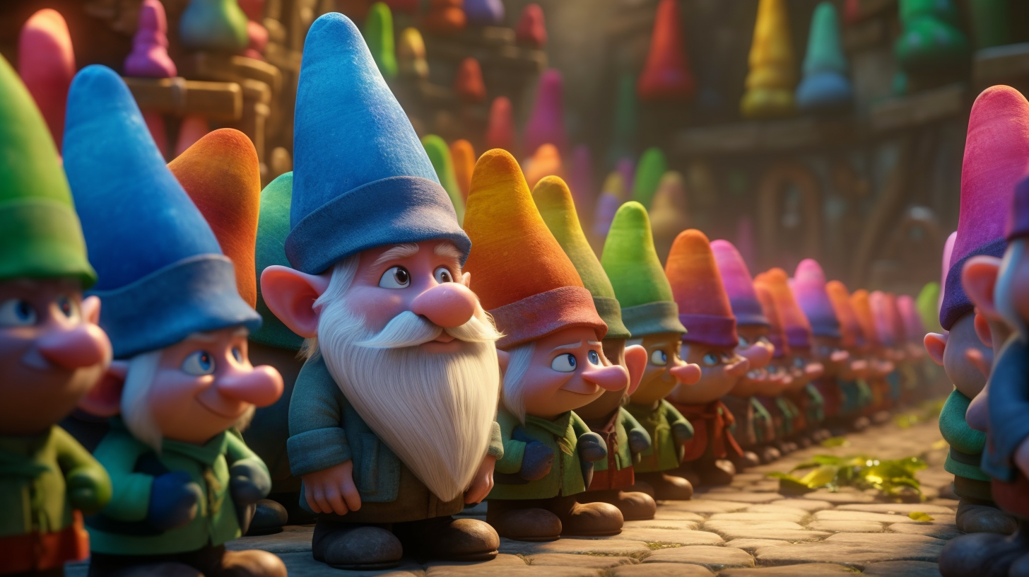 Vibrant gnome racing scene