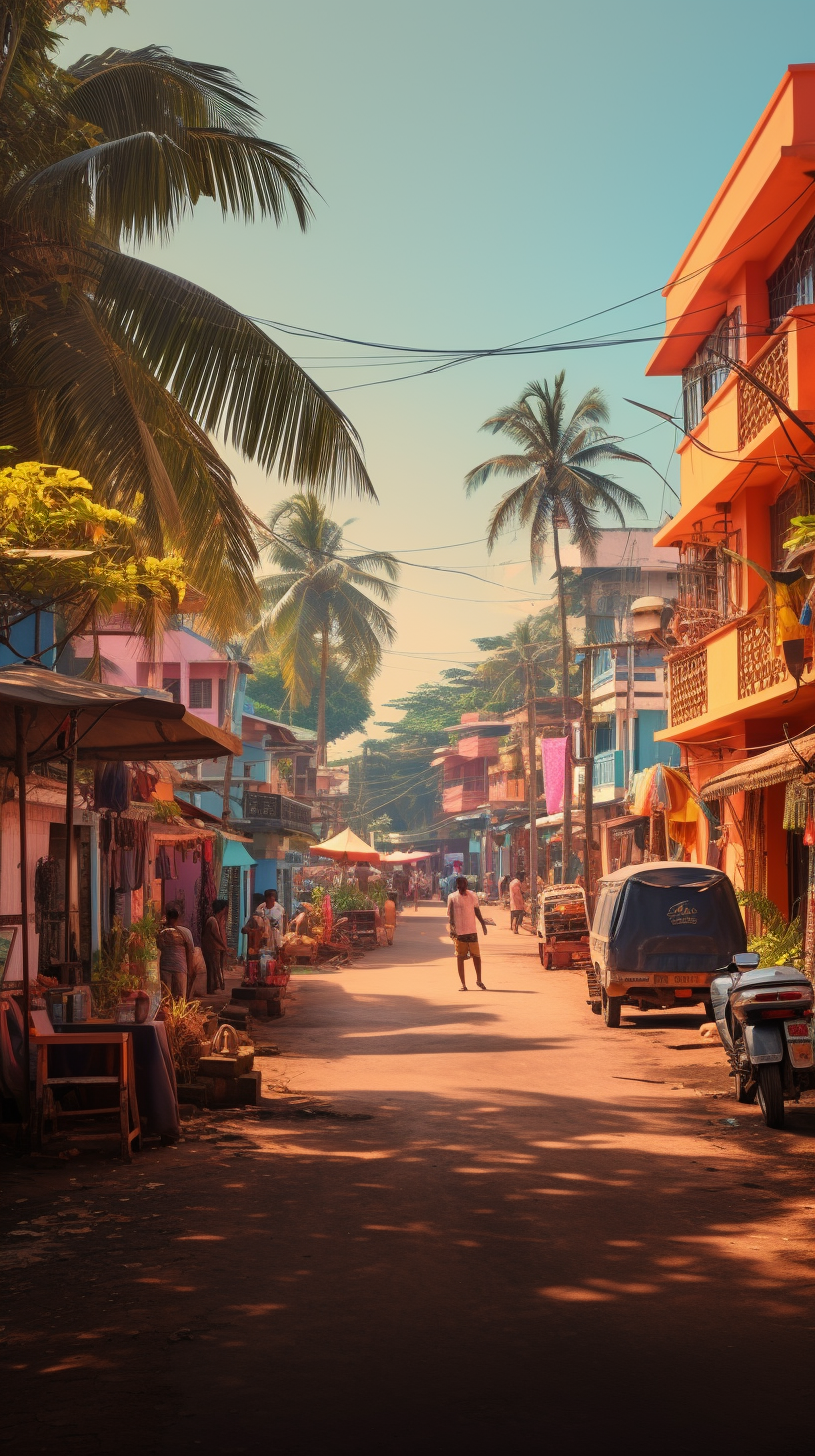 A vibrant view of Goa City