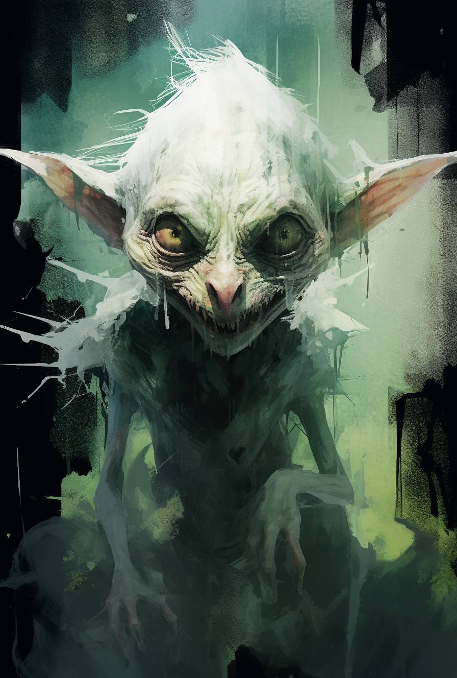 Goblin Face Art with Creepypasta Influence