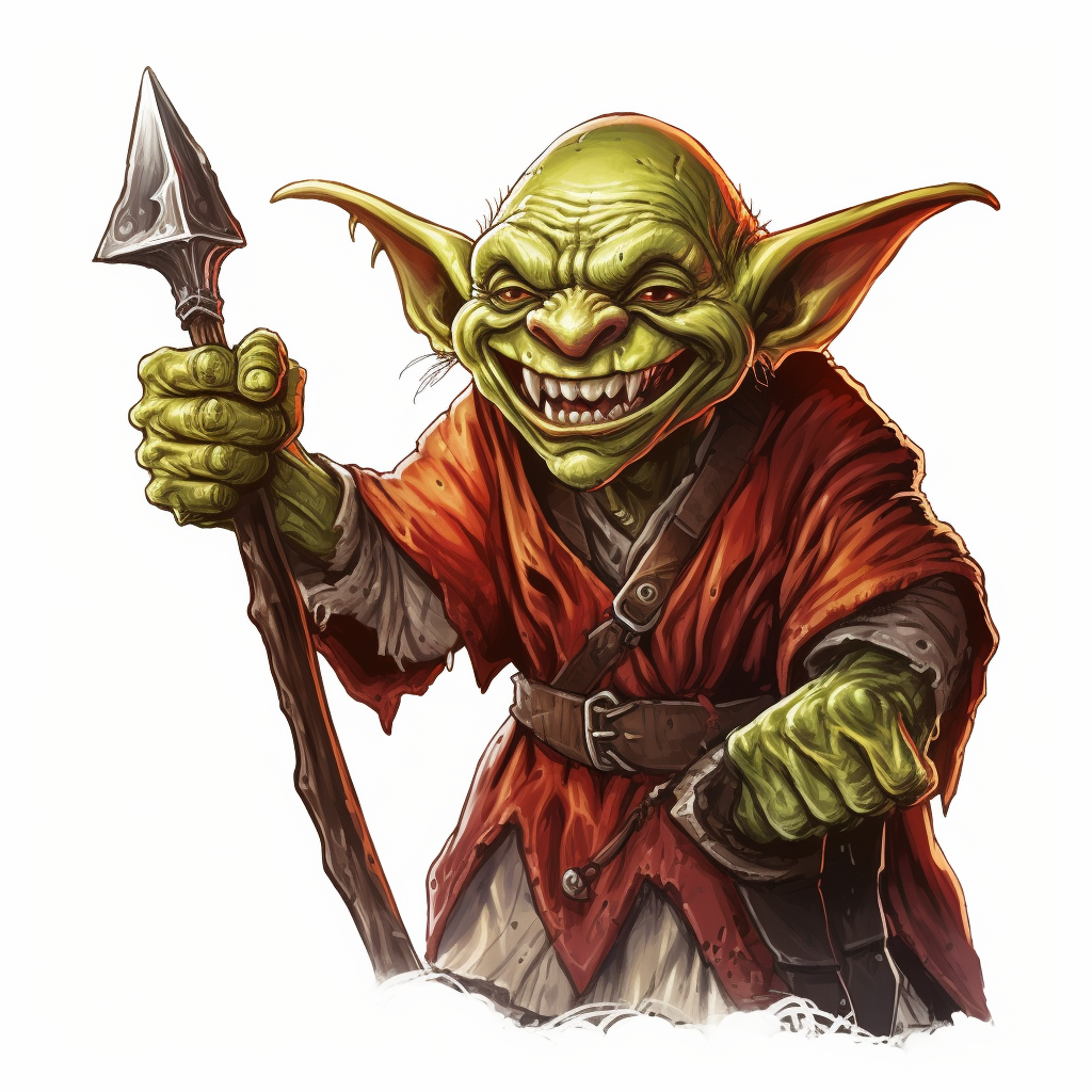 Goblin Fighter Wizard with Rapier and Magic Wand