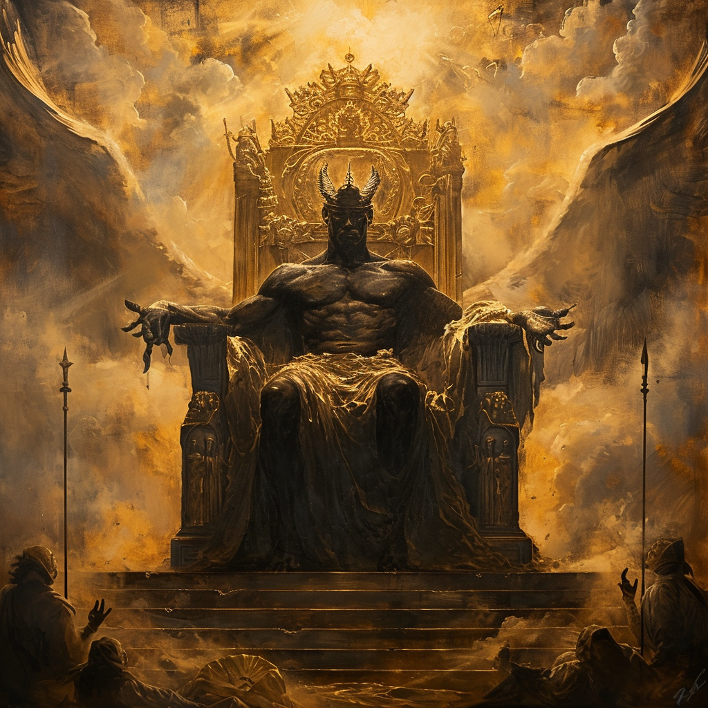 God on the Throne, Sign Saying 'God Is Black'