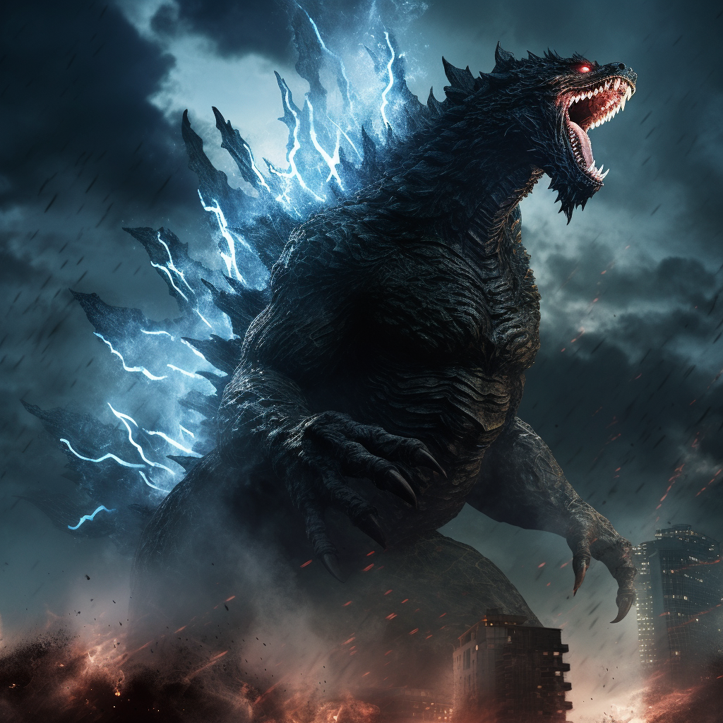 Exciting Godzilla game cover art