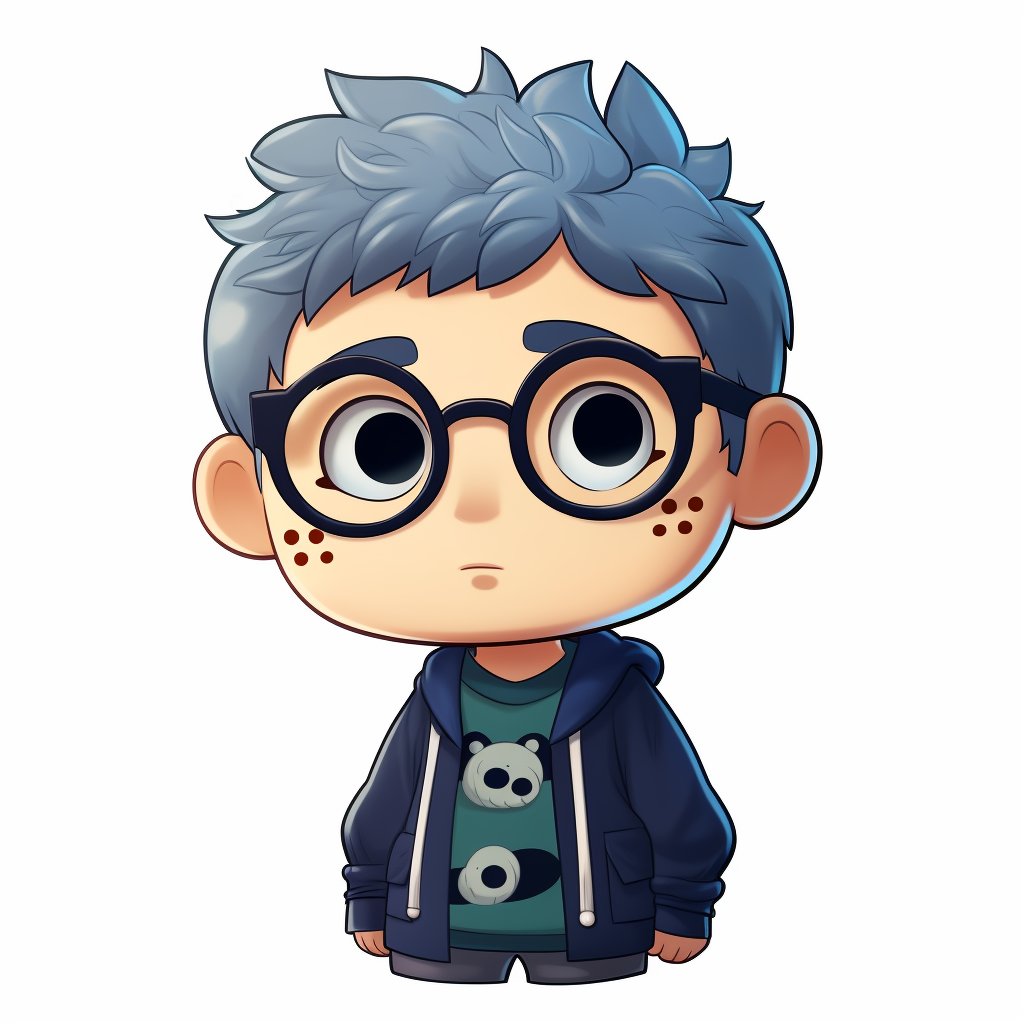 Gojo in Animal Crossing Style