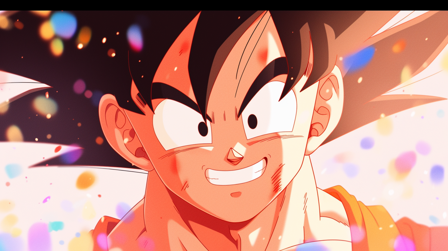 Goku with Big Smile Closeup