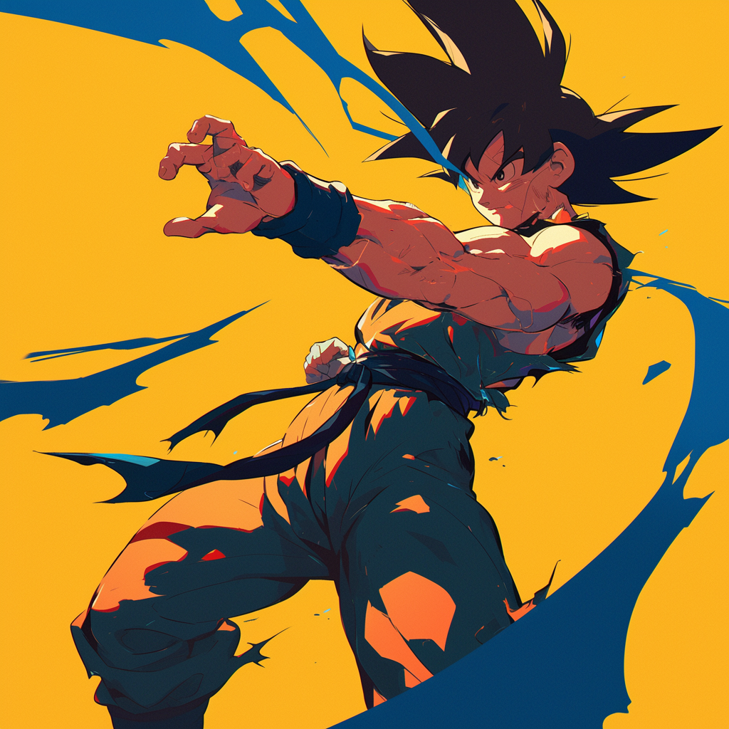 Goku charging ki sketch