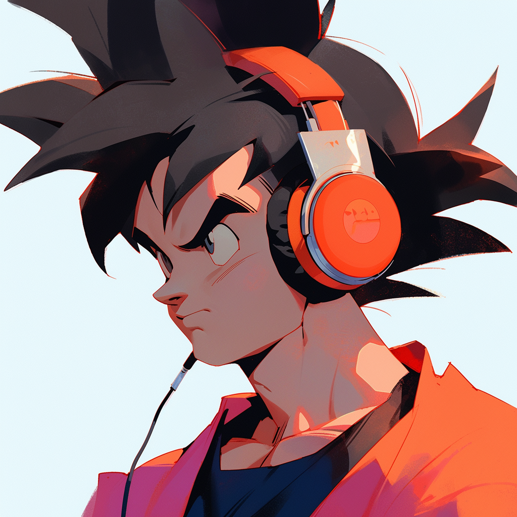 Expressive Goku from Retro Anime