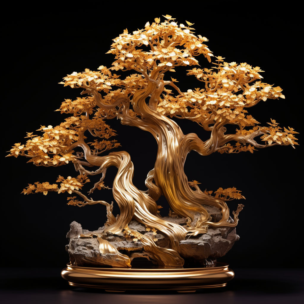 Gold Bonsai Tree Picture