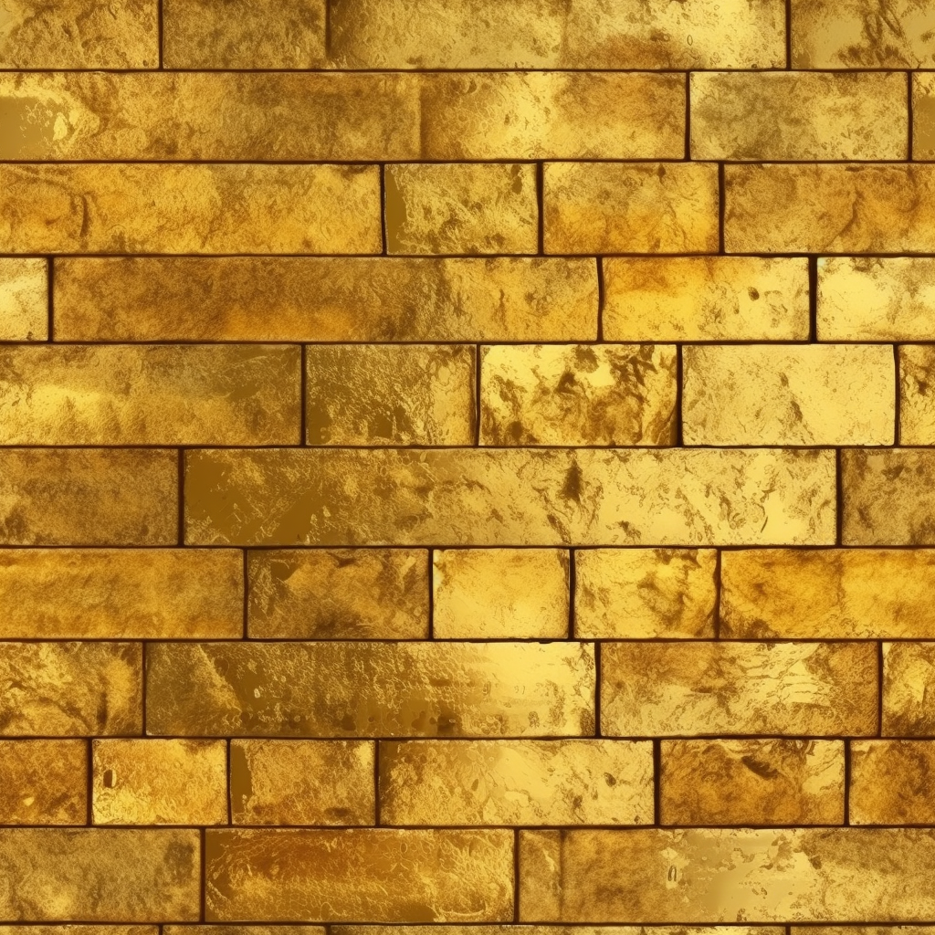 Shiny gold brick texture