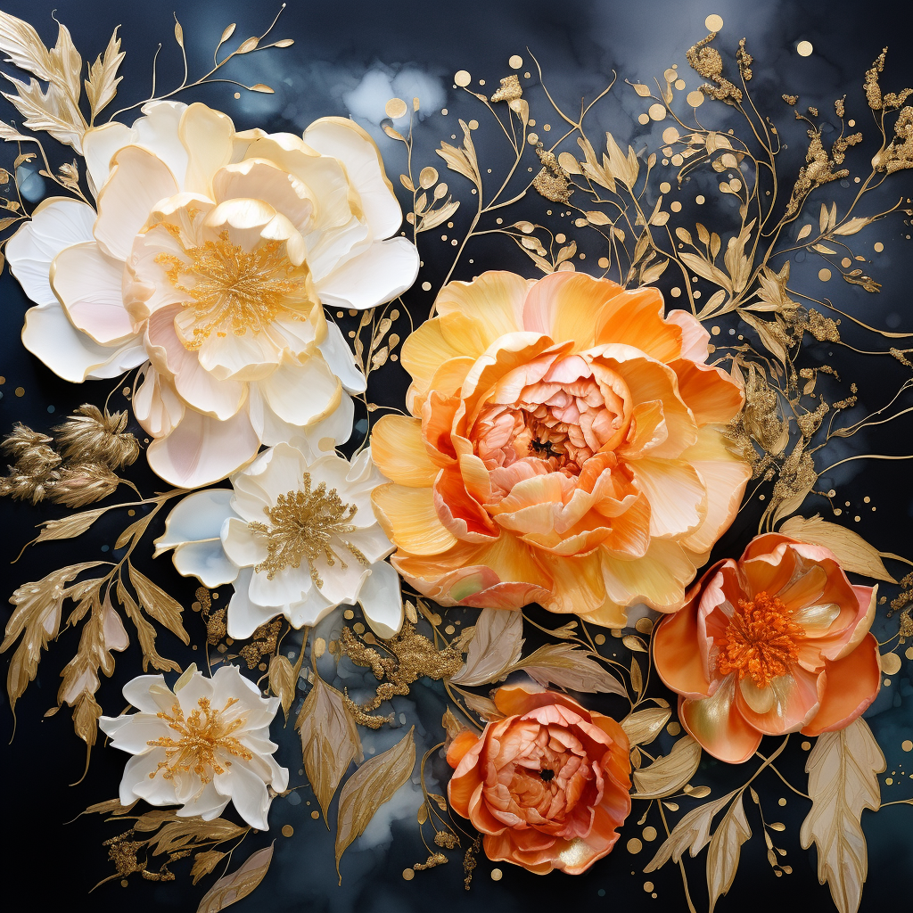 Stunning Alcohol Ink Style Floral Arrangement