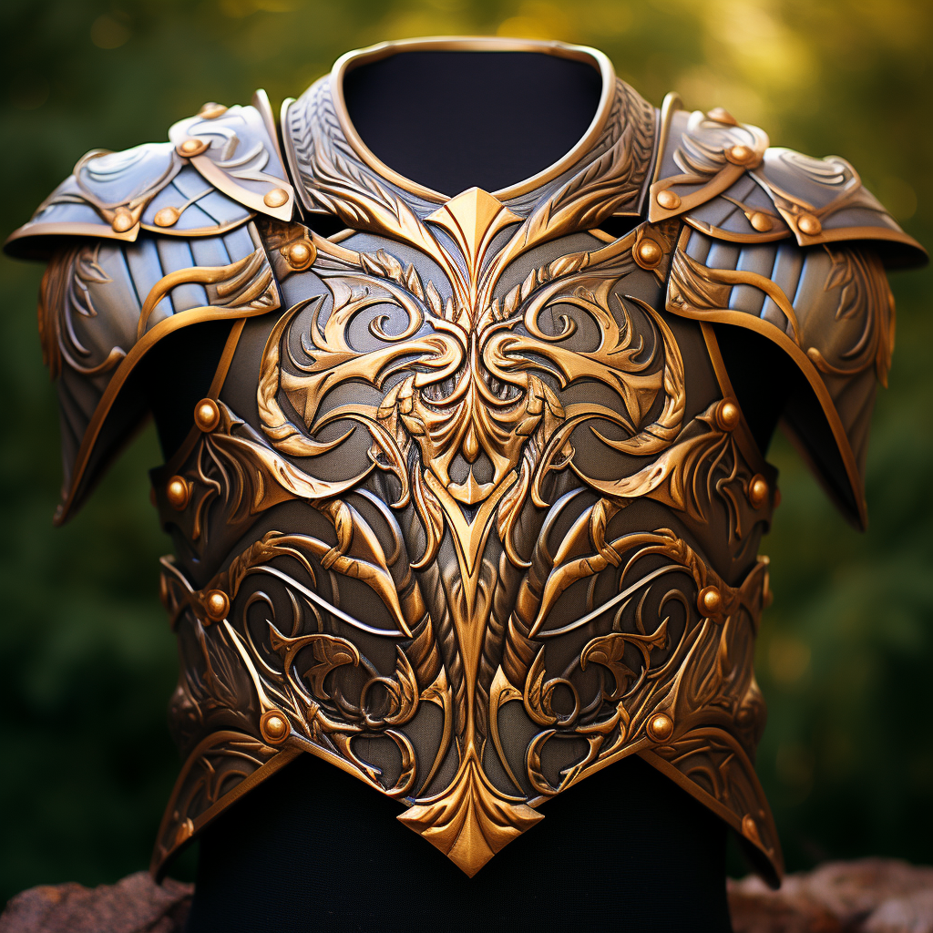 Durable Gold Chest Plate Armor