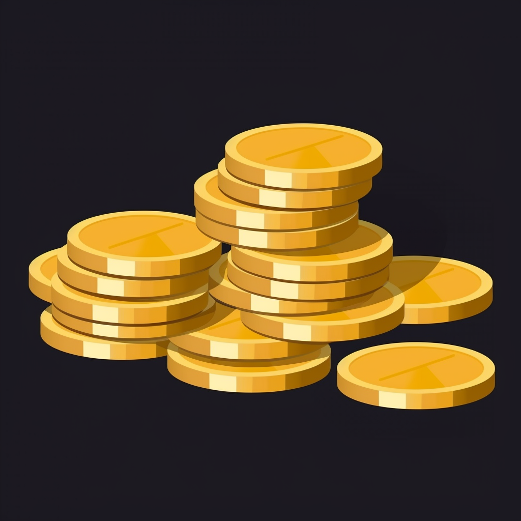 A shiny stack of gold coins