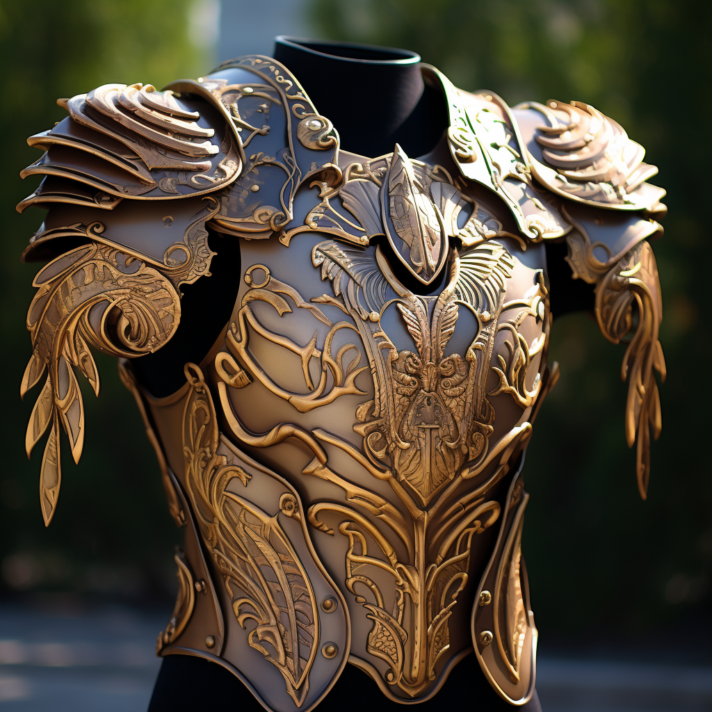 Authentic gold Hoplite Cuirass armor