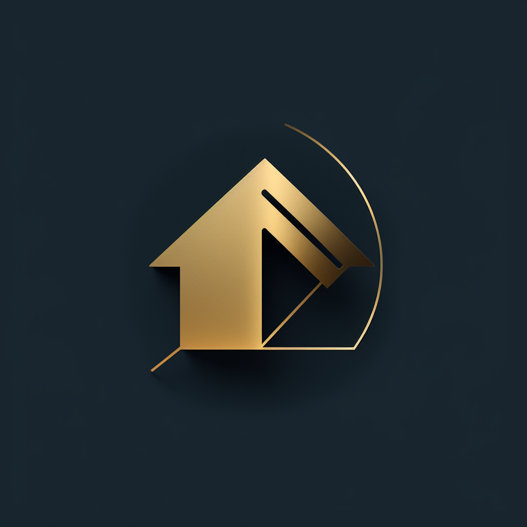 Gold minimalist house logo