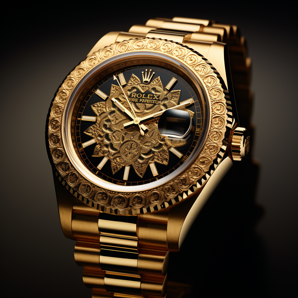 Elegant gold Rolex watch